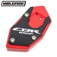 ราคา แผ่นยืดขาตั้งด้านข้างสำหรับมอเตอร์ไซค์ฮอนด้า CBR650F CB CBR CBR650 CB650F 650F F แผ่นรองขาตั้งด้านข้าง CNC (20707014165)