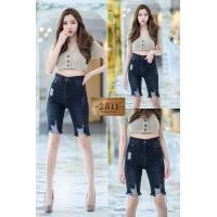 ราคา 2511Jeans กางเกงยีนส์3ส่วน กางเกงยีนส์สามส่วน กางเกงยีนส์3สวน กางเกง3ส่วนหญิง กางเกงยีนส์ขาสั้น ผ้าไม่ยืด (3426088520)