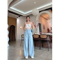 ราคา จัดส่งเร็ว WT22 รุ่น Maily Pants 42นิ้ว สูง 175 ใส่แล้วไม่ลอย กางเกงทรงกระบอก ใหญ่ กางเกงเอวสูง ผู้หญิง เก็บพุง พรางหุ่น กางเกงขายาวผู้หญิง ใส่ทำงาน ผ้าไมลี่สลาพ กางเกงทำงาน ผญ กางเกงทำงานผู้หญิง กางเ