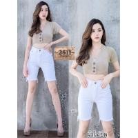 ราคา 2511Jeans กางเกงยีนส์3ส่วน กางเกงยีนส์สามส่วน กางเกงยีนส์3สวน กางเกง3ส่วนหญิง กางเกงยีนส์ขาสั้น ผ้าไม่ยืด (3426088513)