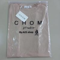 ราคา CHOM เสื้อยืดคอกลมแขนสั้นชายโค้ง ผ้าคอตตอล งานป้าย (21204550965)