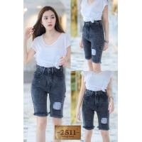 ราคา 2511Jeans กางเกงยีนส์3ส่วน กางเกงยีนส์สามส่วน กางเกงยีนส์3สวน กางเกง3ส่วนหญิง กางเกงยีนส์ขาสั้น ผ้าไม่ยืด (3426088528)