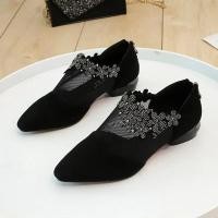 ราคา Sandals For Women 2023 Fashion Rhinestone Sandals Women Flowers Low Heel Sandals Women Mesh Plus Size Sandals Sandalias Mujer (21421927902)