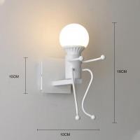 ราคา โคมไฟเหล็กรูปโคมไฟติดผนัง LED สำหรับเด็ก E27แบบนอร์ดิกไฟส่องสว่างตกแต่งบ้านในร่มห้องนอนห้องนั่งเล่นห้องครัวการตกแต่ง (19684056117)