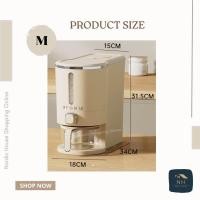 ราคา พร้อมส่งจากไทย 1 3วัน กล่องเก็บข้าวสาร กดใช้ง่าย ใช้งานสะดวก ถังเก็บข้าวสารมินิมอล (20960223582)