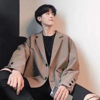 ราคา ASRV สูทผู้ชาย ชุดสูทผู้ชาย สูทผู้ชายเท่ๆ สูทแจ็กเก็ตผู้ชายเสื้อสูทลำลองหลากสีกาแฟสีน้ำตาลสั้นเข้ารูปพอดี (19843532443)