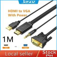 ราคา Jasoz HDMI to VGA Cable Video Adapter HDMI to VGA Converter With 3 5mm Audio USB Power Cable Adapter (21517463251)