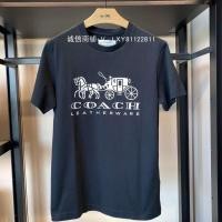 ราคา Coach เสื้อยืดผู้หญิงสไตล์ใหม่ลายรถม้าแขนสั้นคอกลมลำลอง (16594406950)