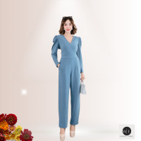 ราคา JL10 จั้มสูทขายาว ไขว้หน้า แขน3 4 ผ้ายืดทั้งตัว มีไซส์สาวอวบ s33 35 M36 39 ชุดผู้หญิง ชุดสาวอวบ ชุดออกงานหรูๆ ชุดทำงาน แฟชั่นผู้หญิง (21511499383)