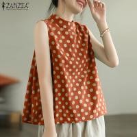 ราคา Zanzea เสื้อสายเดี่ยวผู้หญิงสไตล์เกาหลีเสื้อสายเดี่ยวทรงหลวมลายจุดเสื้อกล้ามแขนกุดวันหยุดฤดูร้อน 240411 (21645111027)