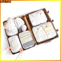 ราคา Litake 8pcs Packing Cubes With Shoe Bag Compression Travel Luggage Organizer For Packing Clothes Underwear Cosmetic (21648156882)