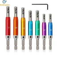 ราคา LeadingStar Fast Delivery 7Pcs Self Centering Drill Bit Set Center Drill Bit Set With Hex Wrench 2 Side Holes Automatic Positioning Center Drill Sleeve Woodworking Drill Bit Kit Set (21640369955)