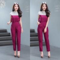 ราคา ส่งไว M9658 Set 2 ชิ้น เสื้อทูโทนแขนกุดแต่งคลุมไหล่ ผ้าซาร่า กางเกงขายาว ทรงกระบอกเล็ก เอวยืดสม็อคหลัง มีกระเป๋าล้วง 2 ข้าง งานเซทผ้าซาร่า พร้อมส่ง (15925970332)