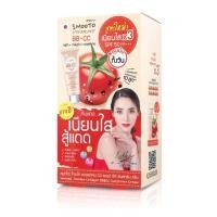 ราคา กล่อง x6ซอง สูตรใหม่ สมูทโตะ โทเมโท คอลลาเจน บีบี แอนด์ ซีซี ครีม Smooto Tomato Collagen BB CC Cream 8 กรัม (21587803160)