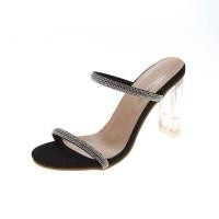 ราคา รองเท้า ส้นสูง ส้นแก้ว สายกากเพชร สูง9ซม สไตล์เกาหลี หรูหรามาก 073 (20038659999)