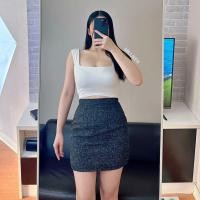 ราคา กระโปรงทรงเอ ผ้าชาแนล ทวีต กระโปรงทรงคุณหนู (20895827173)