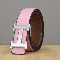 ราคา คลังสินค้าพร้อม เข็มขัดคุณภาพสูงหนังแท้สีทึบผู้ชายแฟชั่นของแท้หัวเข็มขัดรูปตัวอักษร H โลหะเงินแบรนด์หรู (18917081810)