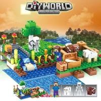 ราคา มีไฟ ของเล่นตัวต่อ ตัวต่อมายคราฟ Minecraft บ้านมายคราฟ บล็อกตัวต่อ หมู่บ้านมายคราฟ ของเล่นสำหรับเด็ก (21515680086)