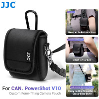 ราคา JJC เคสใส่ของป้องกันกระเป๋ากระเป๋ากล้องผ้ายางนีโอพรีนสำหรับ Canon PowerShot V10ชุดวิธีการถือหลายวิธีสำหรับการเดินทางการเดินป่า (21484273055)