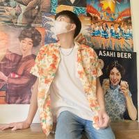 ราคา midsummer เสื้อสงกรานต์2024 เสื้อฮาวายผู้ชาย ลายดอกสีส้ม ผ้าไหมอิตาลี ใส่เล่นน้ำสงกรานต์ 3005 (21575704705)