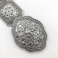 ราคา March jewelry เครื่องประดับแบบไทย ๆ เข็มขัดเงินโบราณของผู้หญิง เครืองประดับโบราณเข็มขัดดอกไม้อีสานชุดล้านนาไทหัวเข็มขัดเงินโบราณสีทอง (7499941715)
