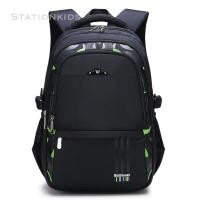 ราคา นักเรียนมัธยมต้นชั้นประถมศึกษาปีที่ 5 6 กระเป๋าเดินทาง เป้สีดำใบใหญ่ พร้อมส่ง (12462230759)