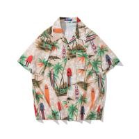 ราคา HBUH เสื้อฮาวาย เสื้อเชิ้ต สงกรานต์ ลายดอก พื้นดำ พื้นขาย สงกรานต์ แบบลายไทย สวมใส่สบาย (21594465914)