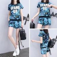 ราคา ส่งเร็วพิเศษ พร้อมส่ง ชุดเซต2ชิ้น เสื้อแขนสั้น กางเกงสามสวน ราคาถูก รุ่น ลายสก๊อต (17562663352)