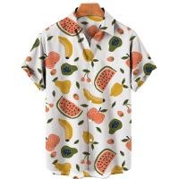ราคา เสื้อแขนสั้นผู้ชายฮาวายเสื้อเชิ้ตลำลองเสื้อเชิ้ตผู้ชายลำลองโอเวอร์ไซส์เสื้อผ้าพิมพ์ลายแตงโม3D (21062069154)