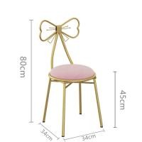 ราคา เก้าอี้แต่งหน้า เก้าอี้โต๊ะเครื่องแป้ง ขาเหล็กสีทองอย่างดี ดูสวยหนูมีไสตล์ สไตล์โมเดิร์น (21715644489)