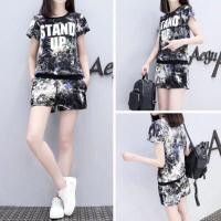 ราคา ส่งเร็วพิเศษ พร้อมส่ง ชุดเซต2ชิ้น เสื้อแขนสั้น กางเกงสามสวน ราคาถูก รุ่น ลายสก๊อต (4507098373)