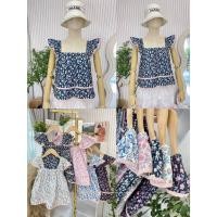 ราคา เสื้อแขนระบาย ลายดอก อก32 34 ยาว 14 (21700335951)