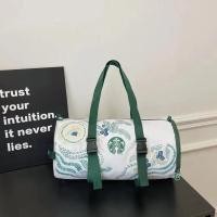 ราคา Starbucksกระเป๋าสะพายไหล่ความจุขนาดใหญ่ Green Travel Tote Gym Bag (21458652352)