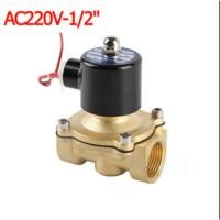 ราคา โซลินอยด์วาล์ว วาล์ว โซลินอยด์วาล์วทองเหลือง 1 2 นิ้ว 220VAC แบบปกติปิด จ่ายไฟเปิด NC (21468733137)