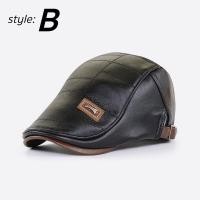 ราคา 05 B1 หมวกเบเร่ต์หนัง หมวกสไตล์บริติชวินเทจ หมวกวินเทจ หมวกไบเล่ (7579679948)