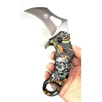 ราคา มีดเดิน Karambit Knife X73 มีดพก มีดคารัมบิต มีดเดินป่า มีดใบตาย มีดควง ใบคมและแหลม สีเทา ไทเทเนียม (10047395015)