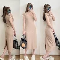 ราคา CARA DRESS ชุดเดรสตัวยาว แม็กซี่เดรส เรียบหรู แขนล้ำ ซิปหลัง ผ้าท็อปทวิล (21477895827)