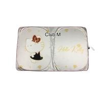 ราคา ม่านบังแดดหน้ารถ Hello Kitty คิตตี้ รุ่นโครงเหลี่ยมใหญ่ ใช้เสียบคอนโซลกระจกหน้ารถ ม้วนเก็บได้ (20049750152)
