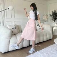 ราคา ᴄᴀʀᴍᴇɴ กระโปรงยีนส์บาน ผ้ายีนส์ยืดคอตตอล ซิปหน้า เอวสูง งานป้ายเกาหลี (21250954126)