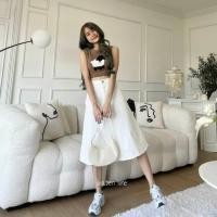 ราคา ᴄᴀʀᴍᴇɴ กระโปรงยีนส์บาน ผ้ายีนส์ยืดคอตตอล ซิปหน้า เอวสูง งานป้ายเกาหลี (21477961682)