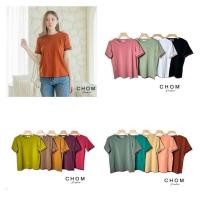 ราคา Chom เสื้อยืดแต่งขอบไหมพรมถัก ผ้าcotton งานป้าย (19305124104)