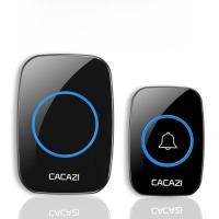 ราคา ออดแบตเตอรี่ กริ่งไร้สาย CACAZI ทนแดดกันน้ำ กระดิ่งบ้าน ออดบ้าน กริ่งประตูไร้สาย 300Mระฆังประตูไร้สาย (21683668377)