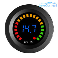 ราคา LED จอแสดงผลสีดิจิตอลโวลต์มิเตอร์โวลต์มิเตอร์แผงมิเตอร์สำหรับ12โวลต์รถยนต์รถจักรยานยนต์ (10172877820)