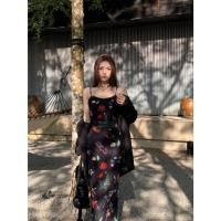 ราคา Cici 6012 6012 1 เดรสสั้น ยาว สายเดี่ยวลายดอกได้ ผ้าชีฟอง สายปรับได้มีซับใน สไตล์ฝรั่งเศษ (21543892569)