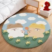 ราคา YEYA พรมทรงกลมผ้าห่มข้างเตียงนอนกันลื่นเสื่อปูพื้นลายการ์ตูนห้องนั่งเล่นทันสมัยเช็ดได้ล้างทำความสะอาดได้หนาสีกาแฟแผ่นรองจาน (21035532501)