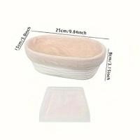 ราคา ตะกร้าใส่แป้งตะกร้าหวาย Baguette ทรงไข่ขนมปังเหลี่ยมประเทศ Banneton Brotform Proofing (21678686124)