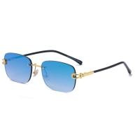 ราคา PTQ Shades For Men 2022 New Sun Glasses Women S Rimless Anti UV Sunglasses Fashion Anti Blue Light Glasses (16738651132)