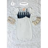 ราคา พร้อมส่ง เดรสผ้าพิมลายไทย เดรสลายไทย เดรสใส่ทำงาน งานป้าย Dress world (20491045772)