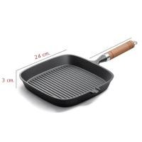 ราคา กระทะสเต็ก 22 และ 24cm ไม่ติดกระทะ กระทะเหล็กหล่อ ย่างสเต็กอย่างดี กระทะย่าง กระทะทำสเต็ก กระทะ (21585803887)