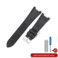 ราคา สำหรับ Patek Philippe Nautilus ซิลิโคนความปลอดภัยทนทานสีน้ำตาลดำสายนาฬิกาข้อมือ5711 5712 5726เฉพาะสายนาฬิกาเว้า25มม (20032099061)